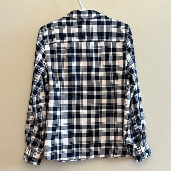 $9🎅🏼Tommy Hilfiger Black White & Baby Pink Plaid Button-Up Long Sleeve Flannel - Picture 10 of 15